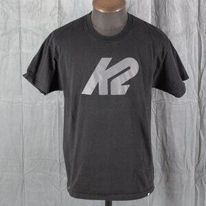 Snowboard Shirt - K2 Snowbards Black with Silver Logo - Men's Large